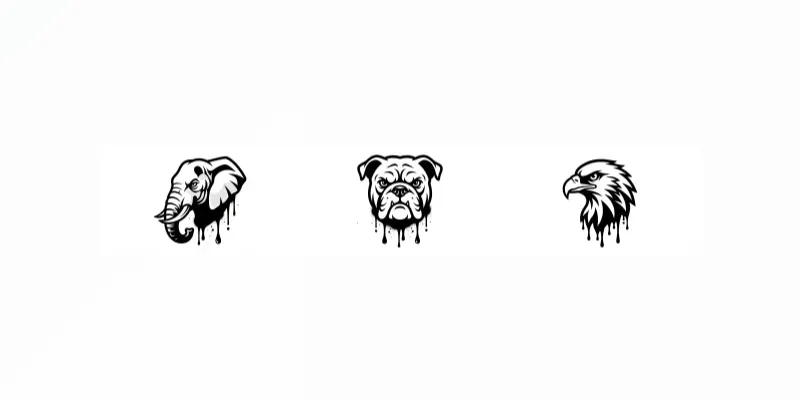 Graffiti Style Animal Face Logos generated by undefined