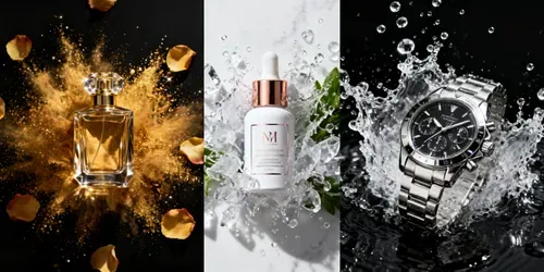 Luxury Product Photography Explosions generated by leonardo