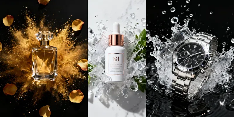 Luxury Product Photography Explosions generated by undefined