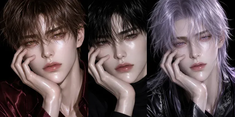 3d Glass Skin Male Manhwa Characters generated by undefined