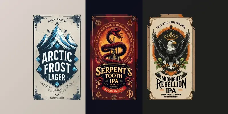 Beers Label Design Product Photography generated by undefined