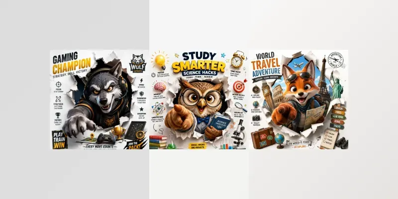 3D Breakthrough Animal Posters generated by undefined