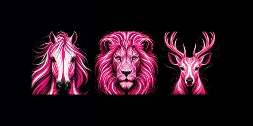 Hot Pink Neon Animal Illusion Collections generated by chatgpt-image