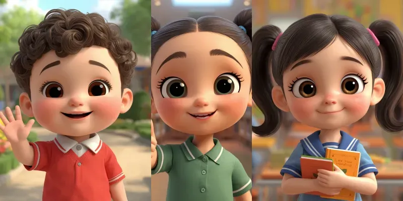 Adorable School Kid 3d Generator generated by undefined