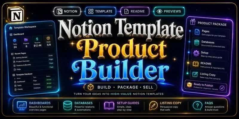 Notion Template Product Builder generated by undefined