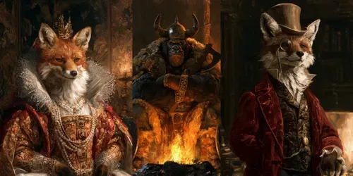Animals In Historical Costumes Generator generated by midjourney