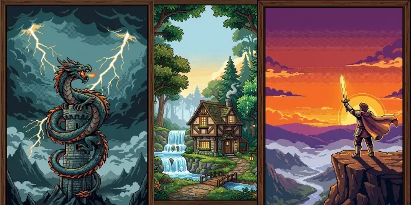 16bit Pixel Art Poster Studios generated by undefined