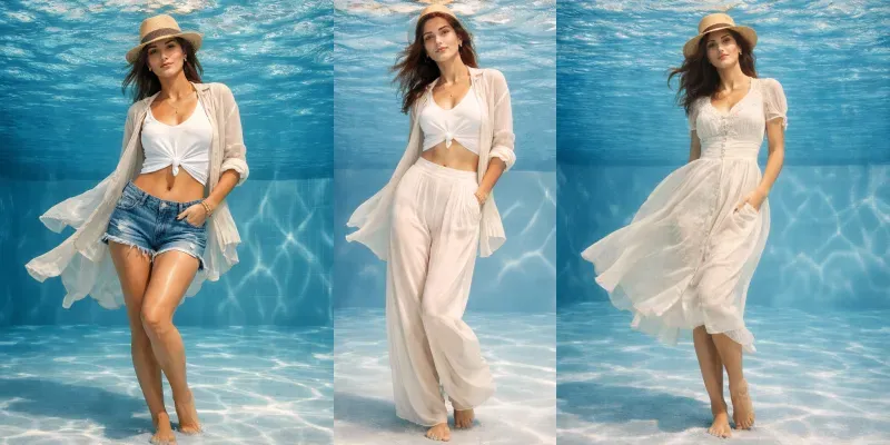 Underwater Fashion Editorials generated by undefined