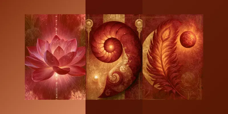 Dreamlike Crimson Portraits generated by undefined
