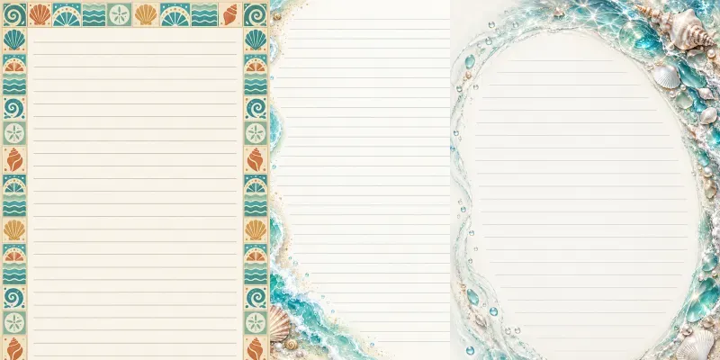 Ocean Tide Journal Pages