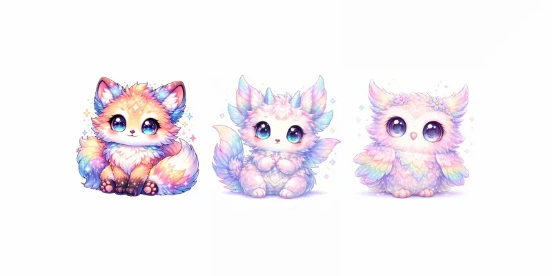 Magical Whimsical Creatures Tshirt Clips generated by undefined