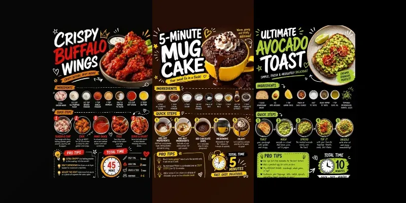 Professional Recipe Infographic Makers generated by undefined