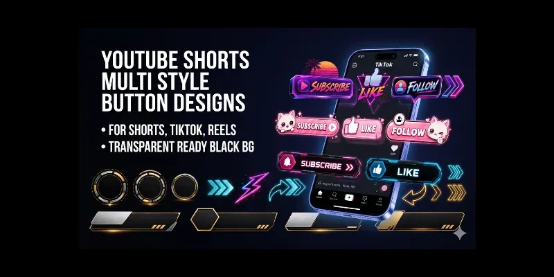 YouTube Shorts Multi Style Button Designs generated by undefined