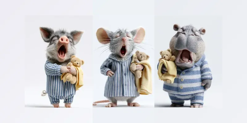 Bedtime 3D Animal Characters generated by undefined