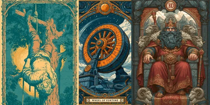 Cartoon Tarot Card Art Studios generated by undefined