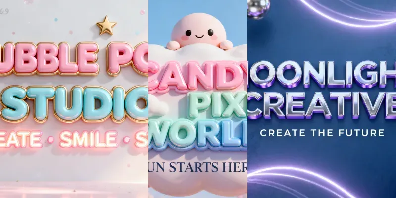 3D Cute YouTube Banners generated by undefined