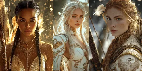 Ivory Falcon Huntress Fantasy Portraits generated by midjourney
