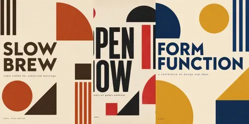 Bauhaus Modern Subject Posters generated by chatgpt-image