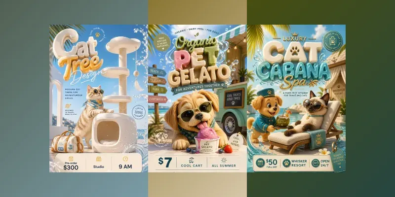 Luxury Pet Summer Services Flyer Masters generated by undefined