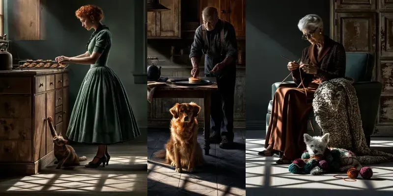 Vintage Americana Oil Paintings generated by undefined