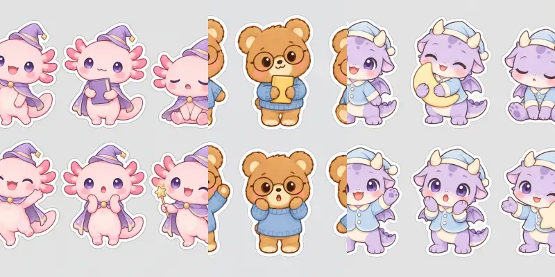 Kawaii Chibi Character Sticker Collections