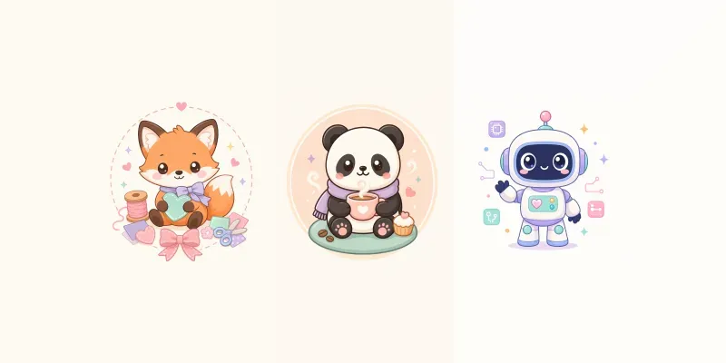 Pastel Mascot Logo Icon Generator generated by undefined