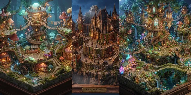 3D Isometric Fantasy Worlds