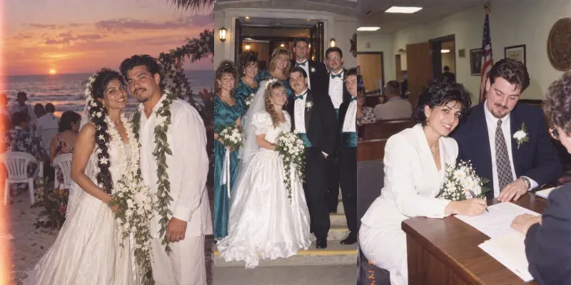 90s Wedding Day Photos