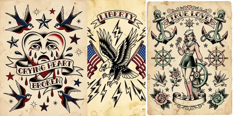 Traditional Tattoo Flash Sheets