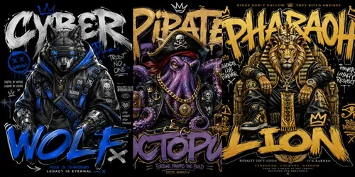 Urban Royal Mascot Streetwear Tshirts generated by chatgpt-image