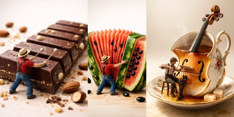 Tiny Musicians In Giant Worlds generated by undefined