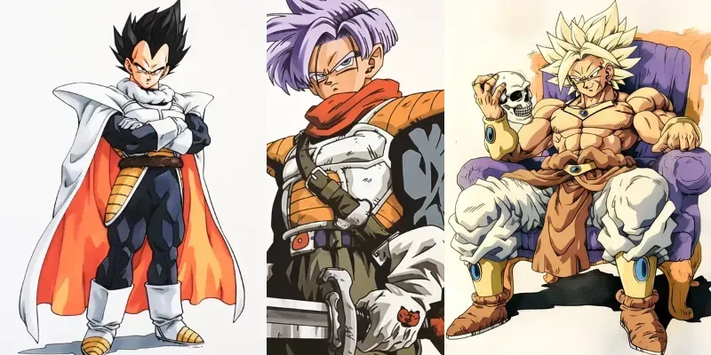 Nostalgic Dbz Sketch On White Background generated by undefined