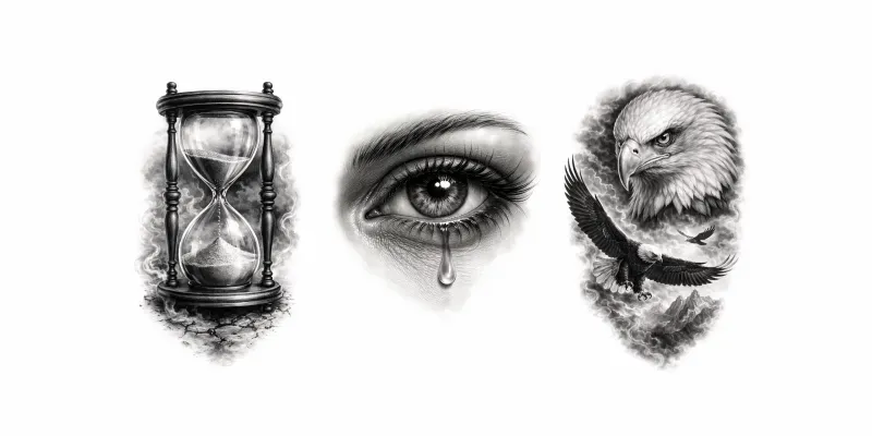 Black Gray Realistic Tattoo Designs generated by undefined