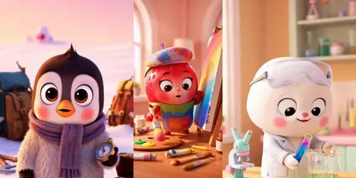 Cute Pixarstyle Professions Collections generated by grok-video