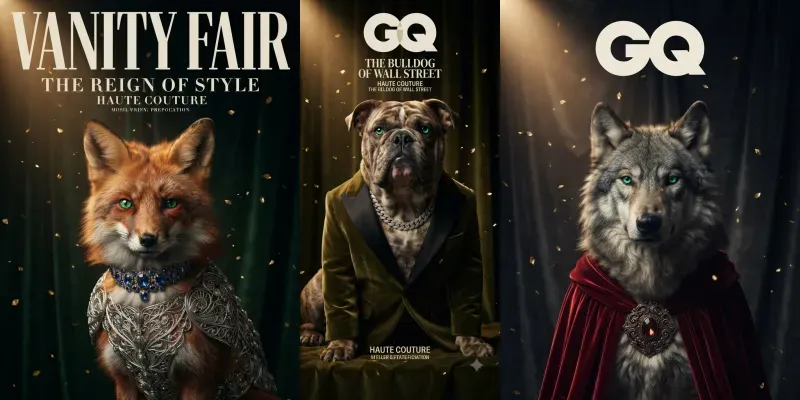 Luxury Animal Fashion Editorial Series generated by undefined