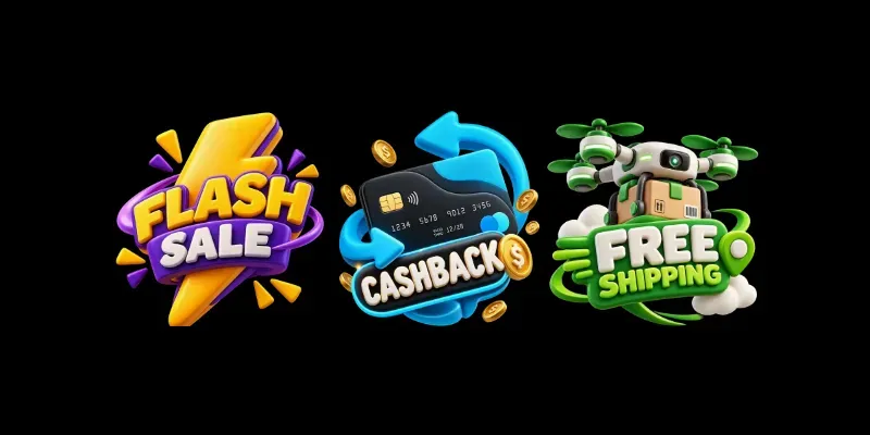 Cyber Monday UI Icon Badges