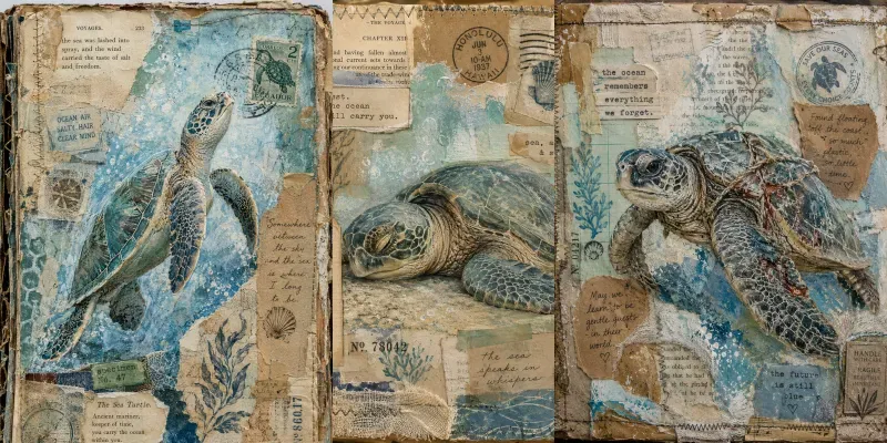 Junk Journal Sea Turtles generated by undefined