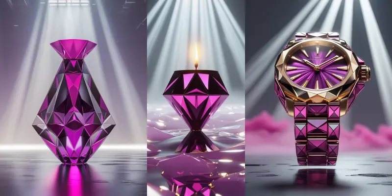 The Luxuries Of Magenta And Gold generated by undefined