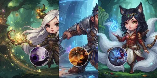 Epic Fantasy Chibi Heroes generated by gemini-image