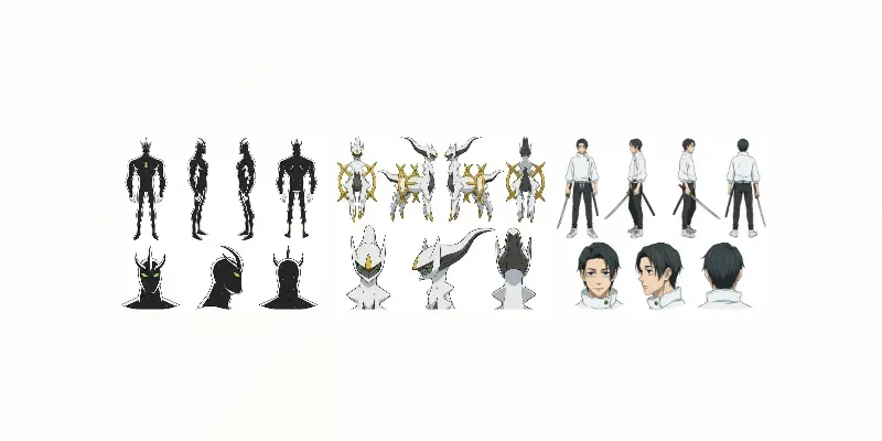 Character Identity Reference Sheets generated by undefined