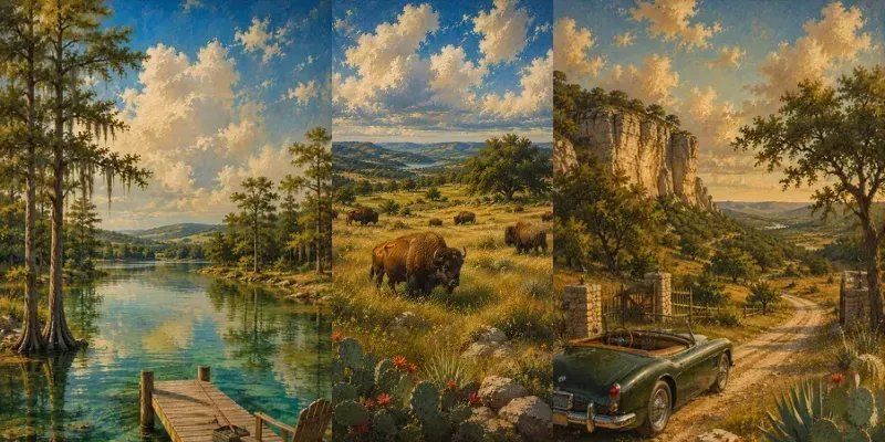 Acrylic Summer In Texas Reserve generated by undefined