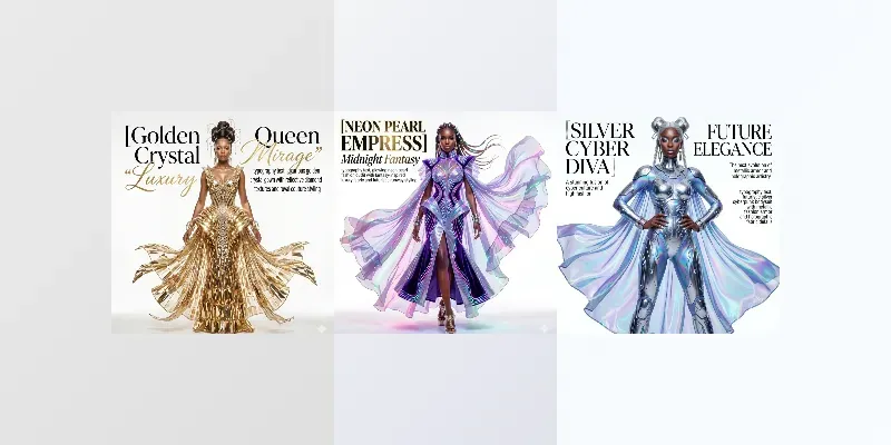Surreal Vogue Fashion Poses generated by undefined