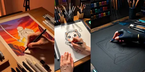 Comic Art Timelapse Videos generated by grok-video