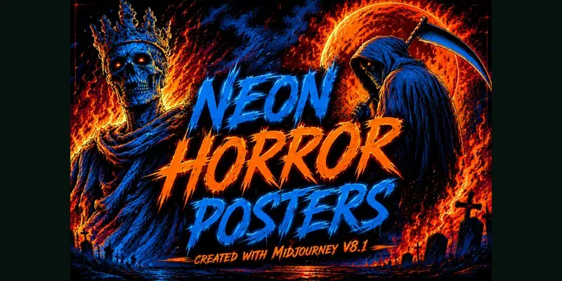 Neon Horror Posters generated by undefined
