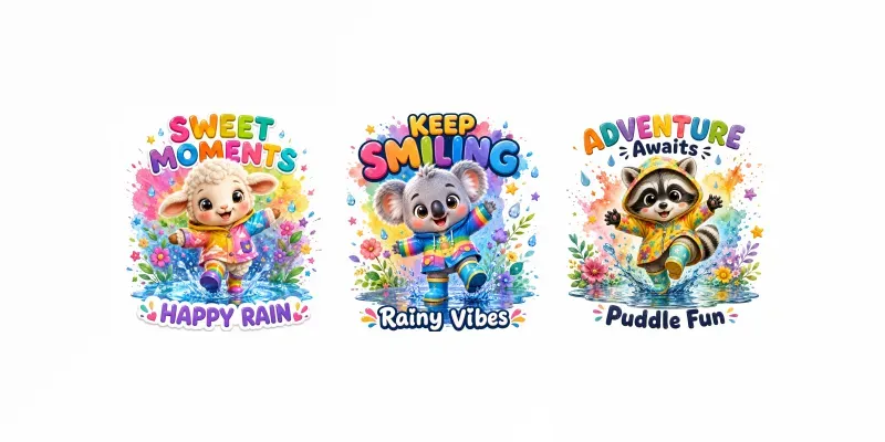 Rainy Animal Tee Designs generated by undefined