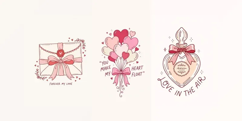 Romantic Vintage Wedding Doodles generated by undefined