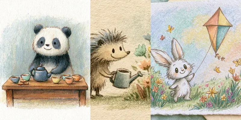 Kawaii Colored Pencil Art generated by undefined