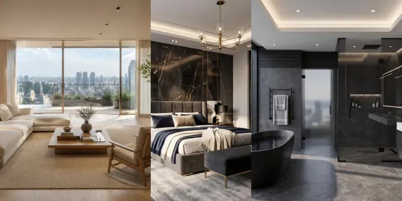 Luxury Apartment Interior Renders generated by undefined