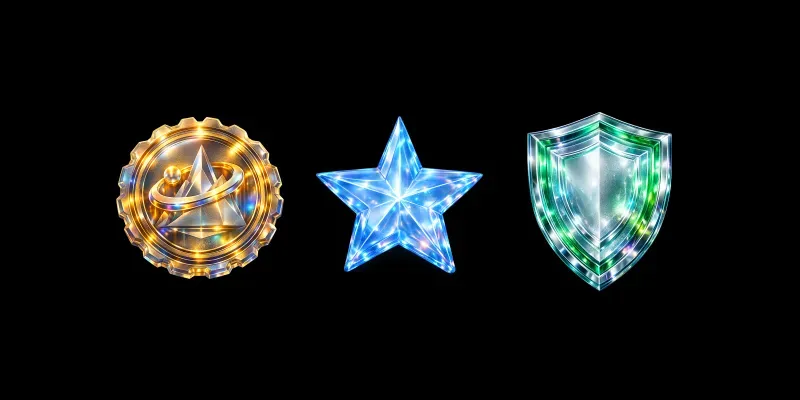 Digital Certificate Award Badge Assets generated by undefined