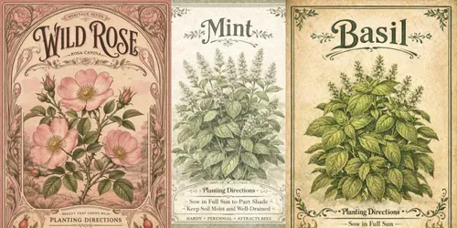 Vintage Botanical Seed Packet Art generated by chatgpt-image